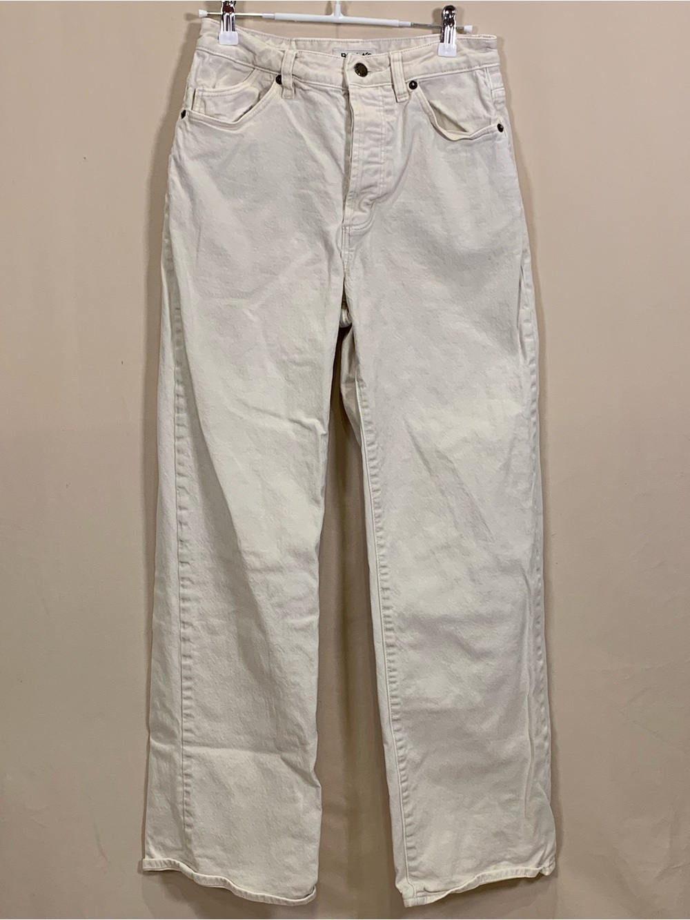 Rolla’s Stevie Relaxed High Rise Jeans Cream Size 26 / Aussie 8